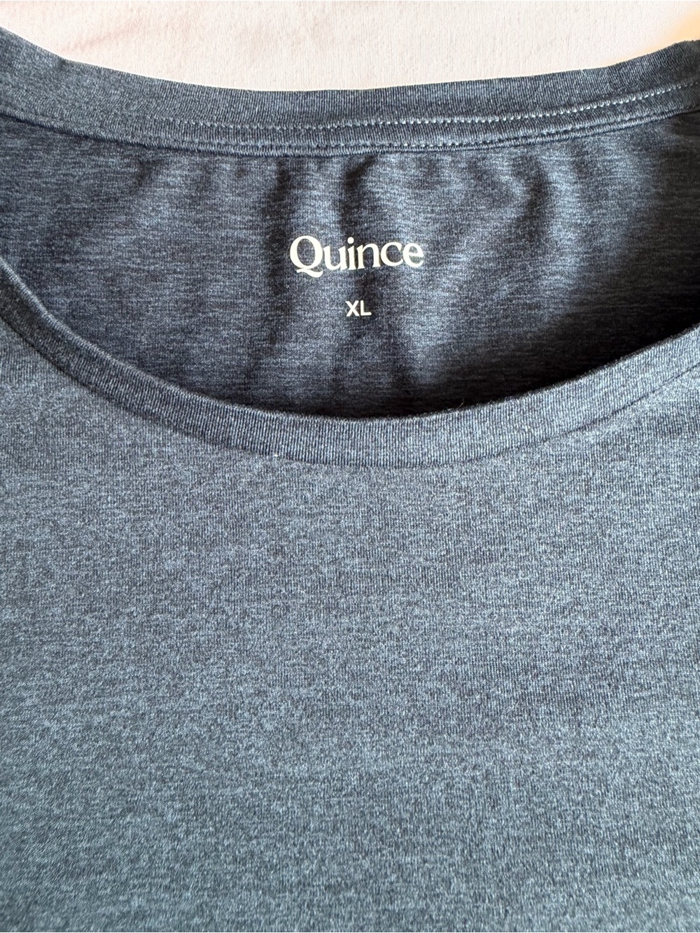 Quince Flowknit Breeze Navy Blue Short Sleeve Performance Tee Shirt - Picture 12 of 16